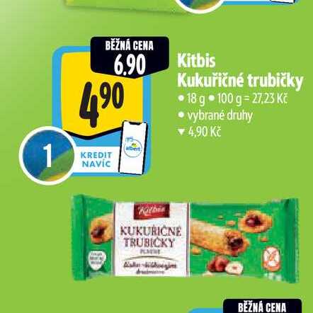   Kitbis Kukuřičné trubičky 18 g  