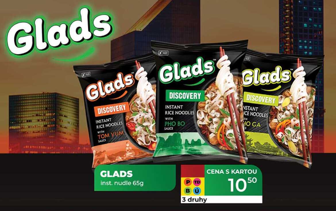 GLADS inst. nudle 65g  