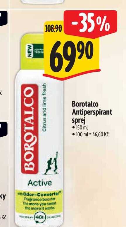   Borotalco Antiperspirant sprej 150 ml  