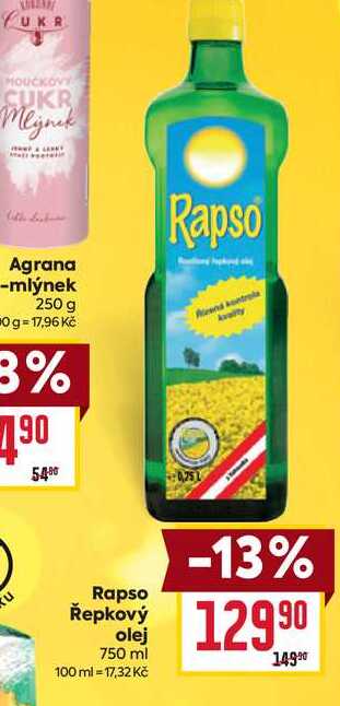 Rapso Řepkový olej 750 ml 