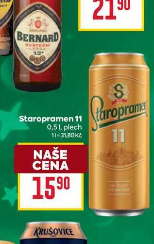 Staropramen 11 0,51, plech 
