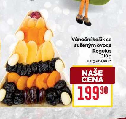 Vánoční košík se sušeným ovoce Regulus 310 g 
