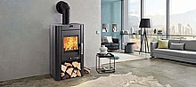 HAAS+SOHN KRBOVÁ KAMNA PRUNUS, 6 KW, ČERNÁ