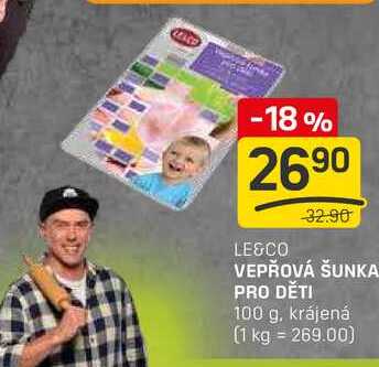 VEPŘOVÁ ŠUNKA PRO DĚTI 100 g, krájená