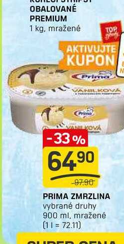 PRIMA ZMRZLINA vybrané druhy 900 ml, mražené 