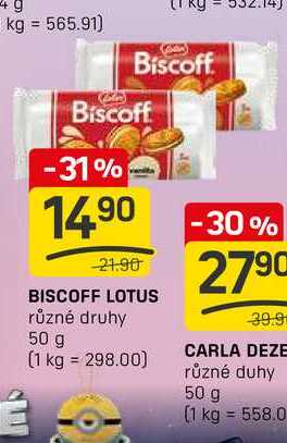 BISCOFF LOTUS různé druhy 50 g 