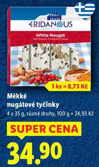 Měkké nugátové tyčinky, 4x 35 g