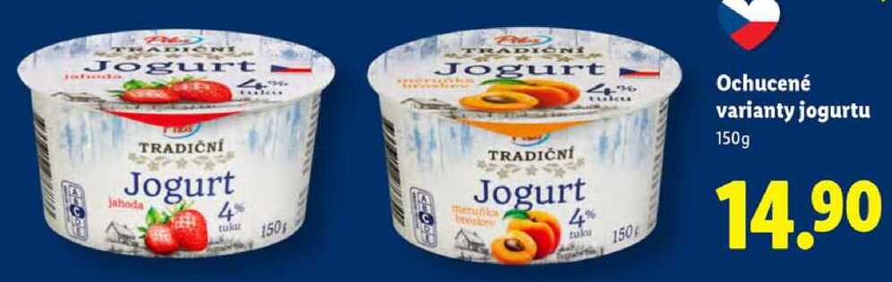 Ochucené varianty jogurtu, 150 g 