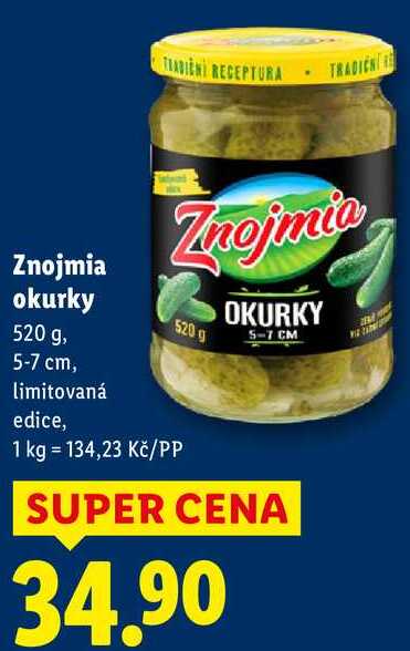 Znojmia okurky, 520 g