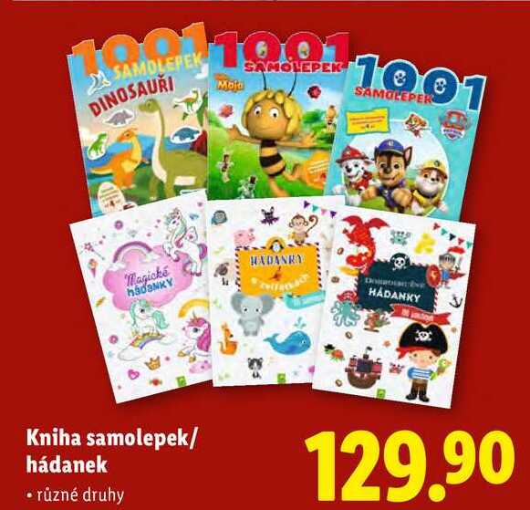 Kniha samolepek/hádanek