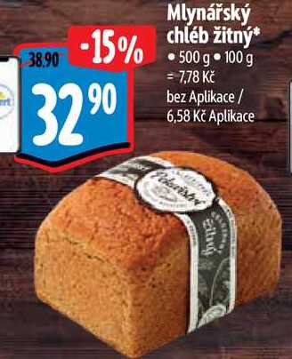 Mlynářský chléb žitný, 500 g