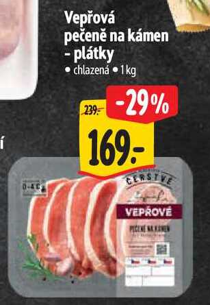 Vepřová pečeně na kámen - plátky, 1 kg