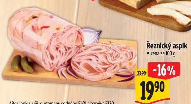 Řeznický aspik, cena za 100 g