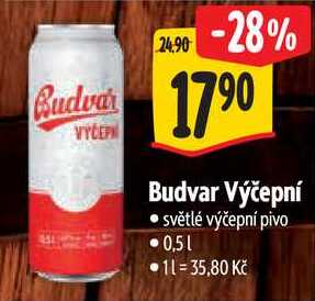 Budvar Výčepní, 0,5 l 