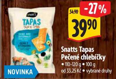 Snatts Tapas Pečené chlebíčky, 110-120 g