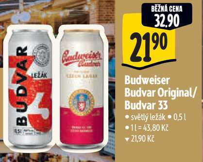Budweiser Budvar 33, 0,5 l