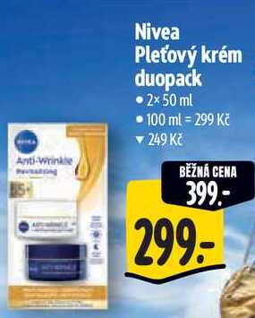 Nivea Pleťový krém duopack, 2x 50 ml