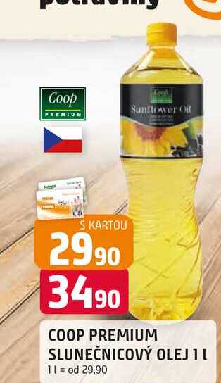 COOP PREMIUM SLUNEČNICOVÝ OLEJ 1l