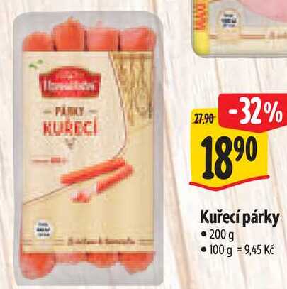 Kuřecí párky, 200 g