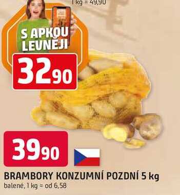 BRAMBORY KONZUMNÍ POZDNÍ 5 kg balené