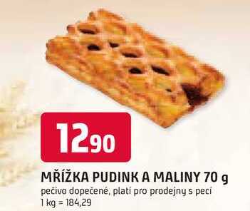 MŘÍŽKA PUDINK A MALINY 70 g