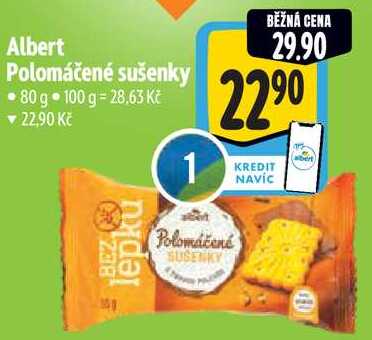 Albert Polomáčené sušenky, 80 g