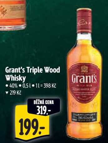 Grant's Triple Wood Whisky, 0,5 l