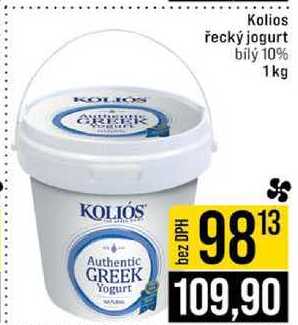 Kolios řecký jogurt bílý 10% 1 kg 