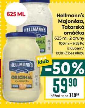 Hellmann's Majonéza, Tatarská omáčka 625 ml