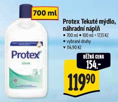 Protex Tekuté mýdlo, náhradní náplň, 700 ml 