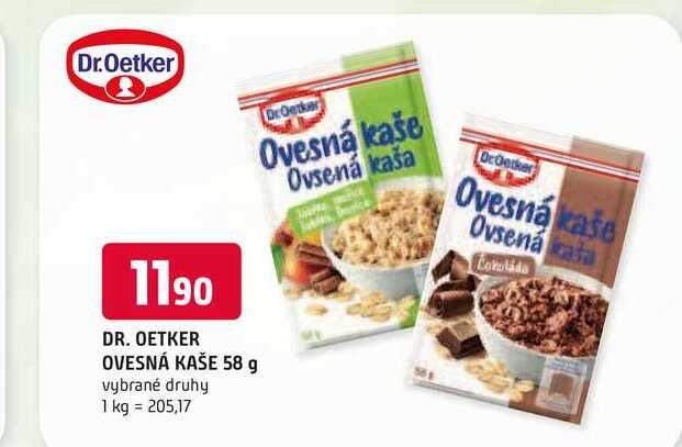 Dr. Oetker Rýžová kaše 58g, vybrané druhy