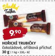 Sladká Tečka HOŘICKÉ TRUBIČKY čokoládové, oříšková příchuť 30 g 