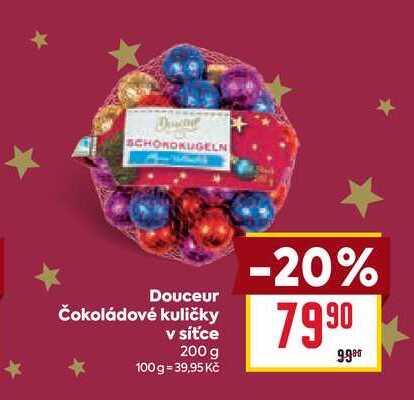 Douceur Čokoládové kuličky v síťce 200 g 