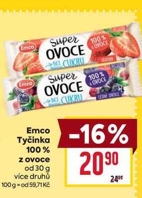 Emco Tyčinka 100% z ovoce od 30 g 