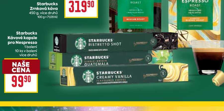 Starbucks Kávové kapsle pro Nespresso 1 balení 