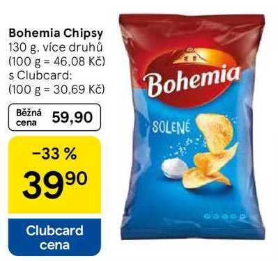 Bohemia Chipsy, 130 g 
