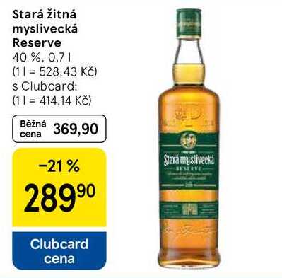 Stará žitná myslivecká Reserve 40%, 0,7 l