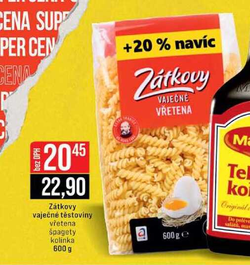 Zátkovy vaječné těstoviny 600 g