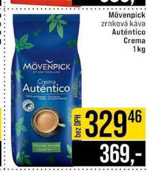 Mövenpick zrnková káva Auténtico Crema 1 kg 
