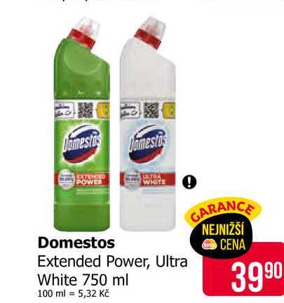 Domestos Extended Power, Ultra White 750 ml 