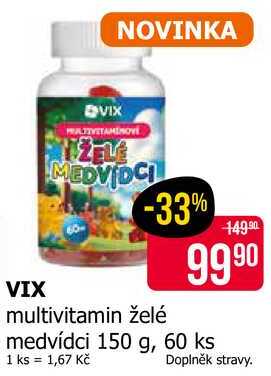 VIX multivitamin želé medvídci 150 g, 60 ks