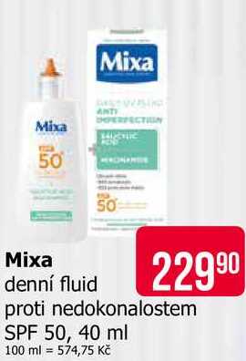 Mixa denní fluid proti nedokonalostem SPF 50, 40 ml 