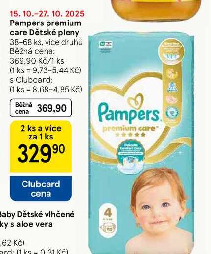 Pampers premium care Dětské pleny, 38-68 ks
