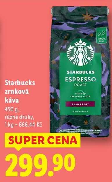 Starbucks zrnková káva, 450 g