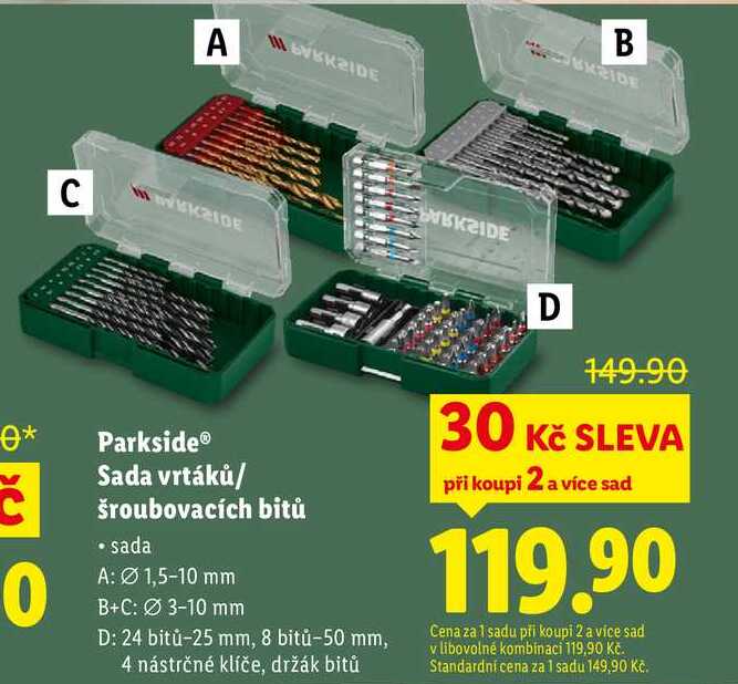 Parkside Sada vrtáků/šroubovacích bitů 