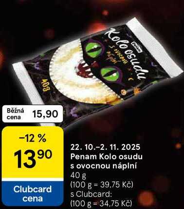 Penam Kolo osudu s ovocnou náplní, 40 g 