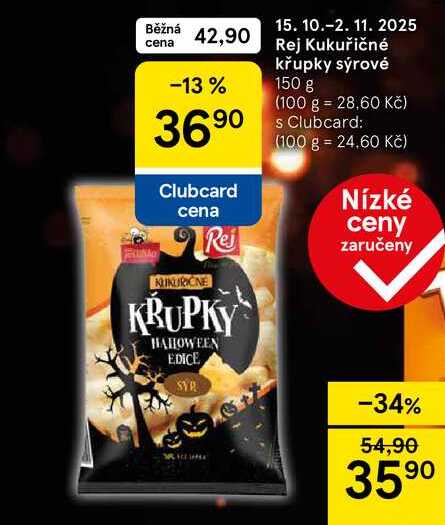 Rej Kukuřičné křupky sýrové, 150 g 
