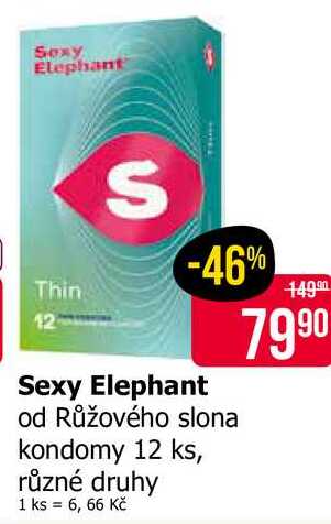 Sexy Elephant od Růžového slona kondomy 12 ks