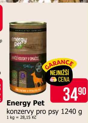 Energy pet konzervy pro psy 1240 g 