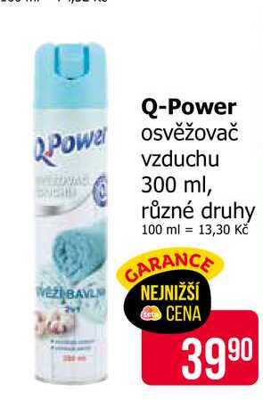 Q-Power osvěžovač vzduchu 300 ml, různé druhy 